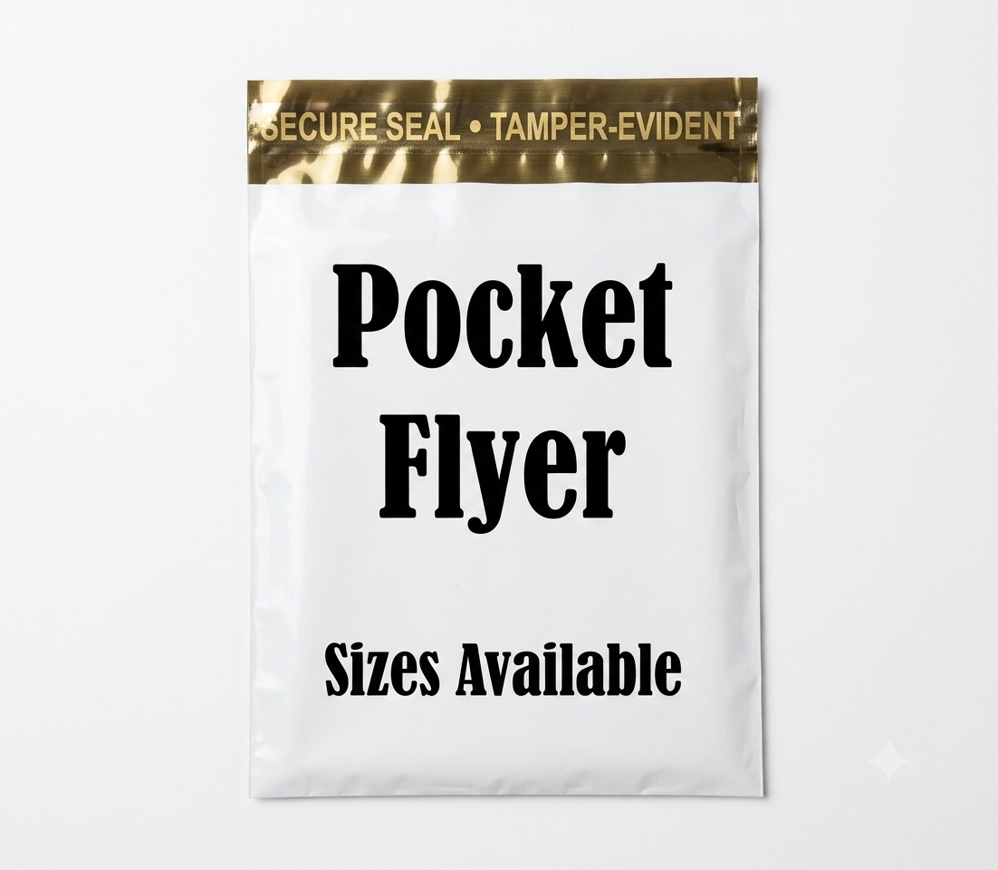 50 Pcs Courier Flyers Shipping Bags With Address Label Pocket - Sizes Available